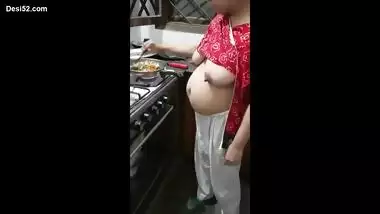 Pregnant Bhabhi In Kitchen