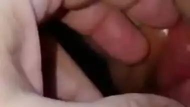 Husband plays Wifes boobs and Fingering Her Shavedd Pussy