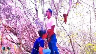 Risky Quick Public Sex in Jungle with Big Tits Girlfriend