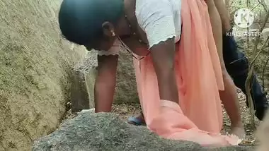 Indian outdoor sex of Nephew fucking his aunt in the bush