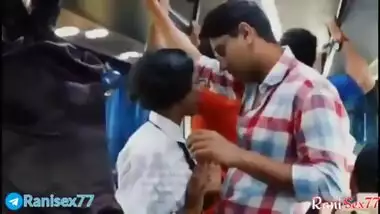 A Pervert fucks an 18 yr old schoolgirl on a public bus