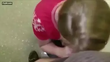 Teacher giving blowjob to student in collage