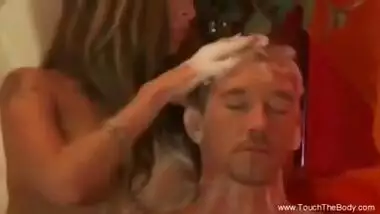 Big Cock Gets Hands On Massage From Blonde Milf Doing It