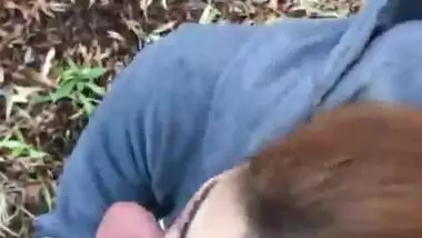 Sexy Pakistani girl giving blowjob in jungle