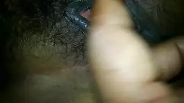 Fingering her Wet Hairy Pussy