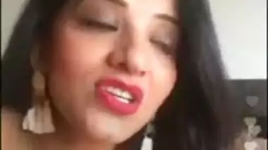 Monalisa Instagram Live with her ID, Cleavage in Nighty ,Big Melons