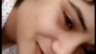 Desi video call boobs show of cute GF viral MMS
