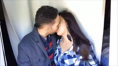 british indian couple passionate kissing