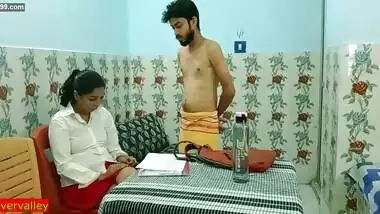 Indian hot girls fucking with teacher for passing exam! Hindi hot sex