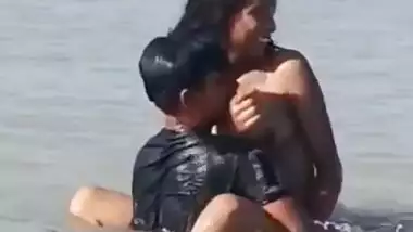 Fucking Desi Randi sitting on shallow river bed