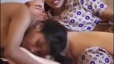 busty desi indian in a real threesome