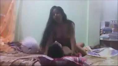 Young slut with perfectly shaped big boobs enjoys incest sex at home