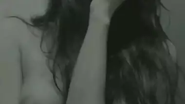 Cute Desi girl nude in black and white video