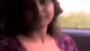 My Indian Girlfriends Boobs in Car