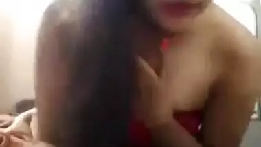 Desi collage girl selfie video making her bf