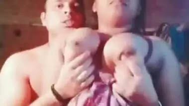 Indian Bubble busty boobs of Rajni massaged by husband