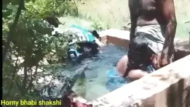 Indian village aunty,desi horny girl bath fucking with husband , big boobs press sucking moaning