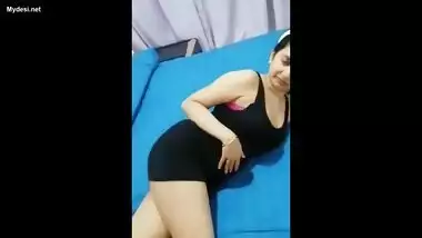 Desi hot bhabhi holding pulling lover dick