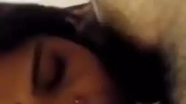 Amateur POV video of Desi girl blowing and licking dude's XXX prick