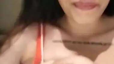 Busty Desi Babe Sucking cock,showing Boob & giving Footjob 5 clips part 5