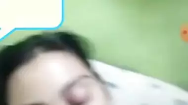 Today Exclusive- Cute Desi Girl Showing Her Boobs And Pussy On Video Call Part 2