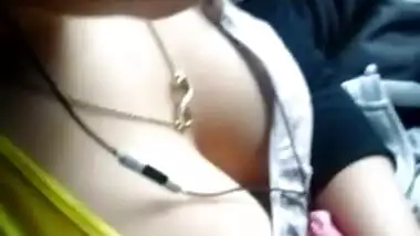 hot anu nip slip in bus