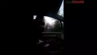 Desi college lover hot romance in car