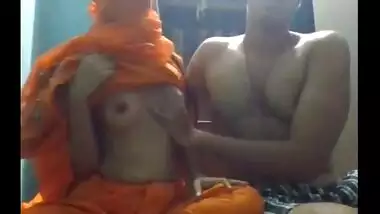 Horny man playing with his classmate’s Indian boobs