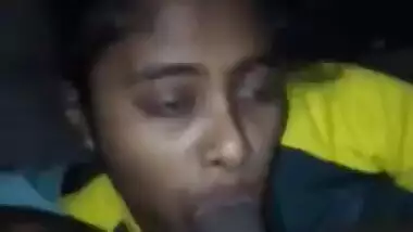 Desi girlfriend giving a sloppy blowjob