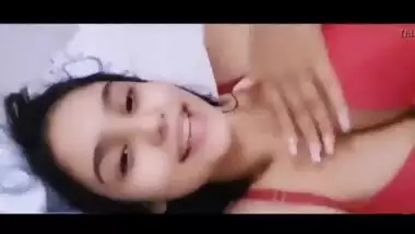 Cute girl talking to her boyfriend and showing him her boobs and ass