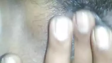 Playing with wet hairy Pussy