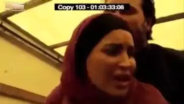 Two Desi muslim womans in hijab forced sex in garage