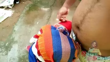 Maid In Blue Saree Suck Owner Dick In Backyad Outdoor He Cum On Her Big Boobs