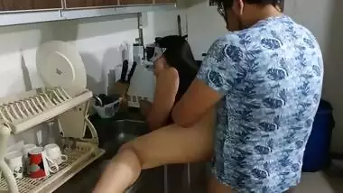 Colombian Fucking In The Kitchen With Her Favorite 1 - 2