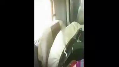 Marathi bhabhi changing her panty inside the car