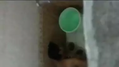 Indian girl taking a bath in hotel room 