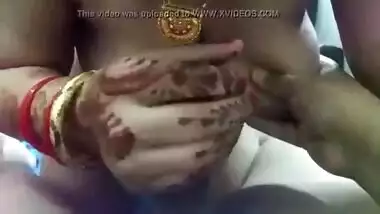 Newly married hot bhabi stroking her FIL’s dick