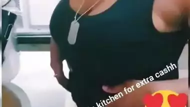 Tamil Girl Flashing the Kitchen