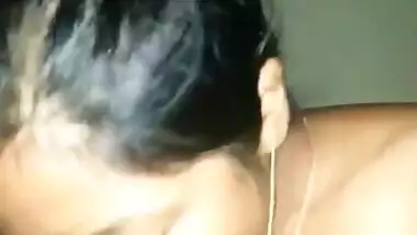 Honeymoon cock sucking video of local desi couple