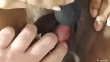 Indian women masturbates and hubby enjoying fingering her wet clit
