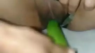 My horny wife playing with cucumber in lockdown