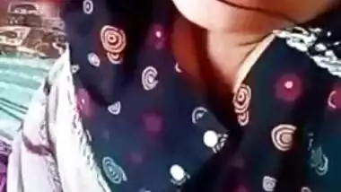 Desi wife undressing and fingering on video call