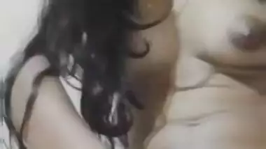 Beautiful Desi wifey teases XXX viewers with perky breasts and pussy