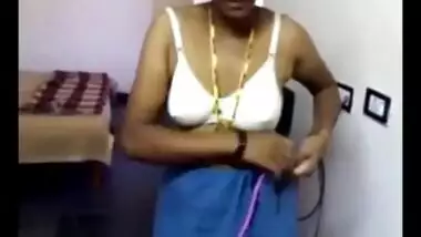 Hot Telugu Bhabhi Showing Off Her Big Boobs To Lover