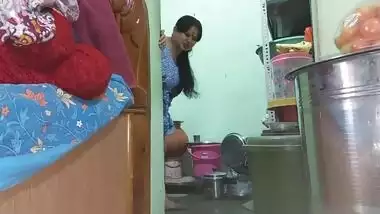 Hot Bhabhi fucked doggy style in kitchen by servant