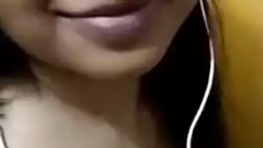 Shy Bangladeshi Girl Showing Big Boobs to Lover On Video Call