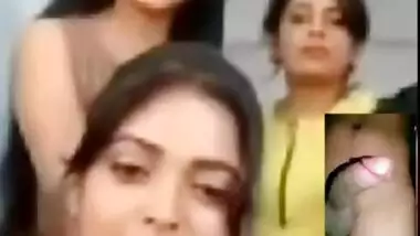 Horny Indian Girls Watching Naked Guy’s Penis On Skype