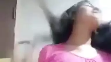 Sri Lankan Girl with Big Round Boobs Showing Her Ass to Her BF