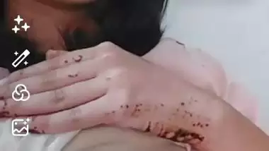 First time topless video making of hot girlfriend
