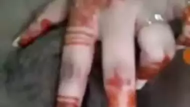 Indian girl with tattooed fingers exposes XXX boobies and masturbates